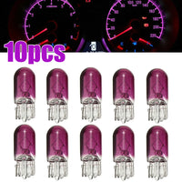 10pcs Car T10 Halogen Bulbs - 3W 194 158 Wedges 12V White Auto Lamp Set