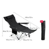 Niceway Foldable Picnic Camping Portable Fishing Chairs Beach Chairs Outdoor Garden Park Single Lazy Chair Backrest Cushion