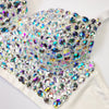 Rhinestone Glitter Bustier Corset Top Hook-and-Eye Nightclub Party Bralette