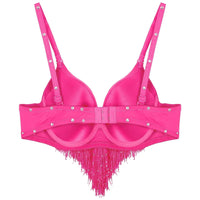 The Stardust Oasis Sirena – Sequined Tassel & Rhinestone Push-Up Belly Dance Bra Top
