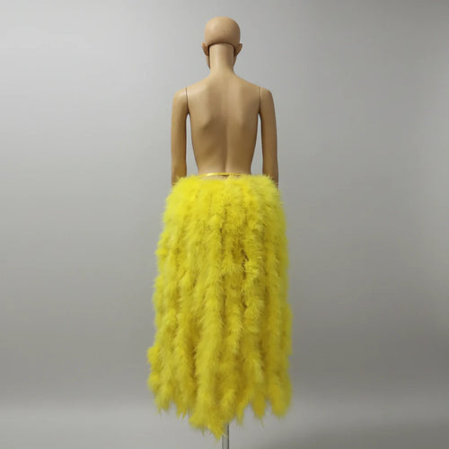 Long Feather Bustle Skirt Costume Accessory