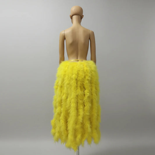 Long Feather Bustle Skirt Costume Accessory