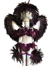 Jewel-Toned Feathered Wings and Headdress Set