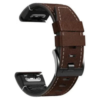 Garmin Leather Silicone QuickFit Band - Durable Stylish Strap