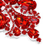 Multicolored Rhinestone Drop Necklace & Earring Set