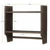 Wooden towel rack for bathroom storage cabinet above wall mounted bathroom rack