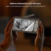 ieGeek Baby Monitor with 2K Camera and Audio - Video Monitor with 5" Screen - Night Vision, Two-Way Talk, Cry & Motion Detection