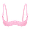 Lace Underwire Half-Cup Push-Up Bra