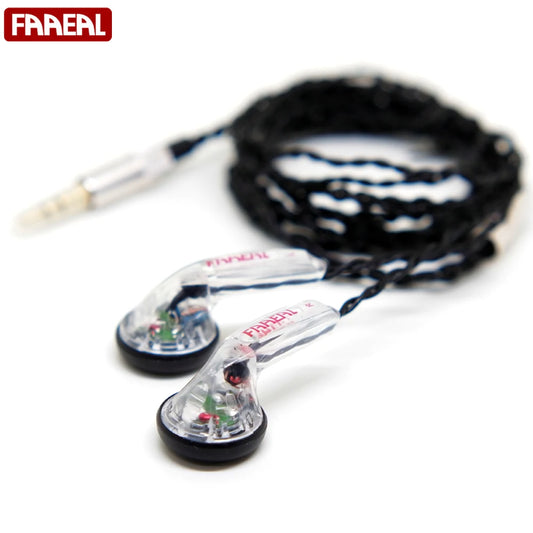 FAAEAL Snow-lotus 1.0 Earphone 64 Ohm DIY Earbuds Гарна жіноча вокальна музика Earphones 3.5mm DIY MX500 Дротові навушники Гарнітури