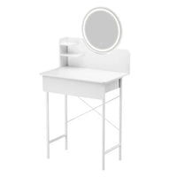 1SET Dresser Vanity Makeup Table Girl Women Dressing Table with 3level Adjustable LED Mirror for Bedroom Gift Makeup Vanity Desk