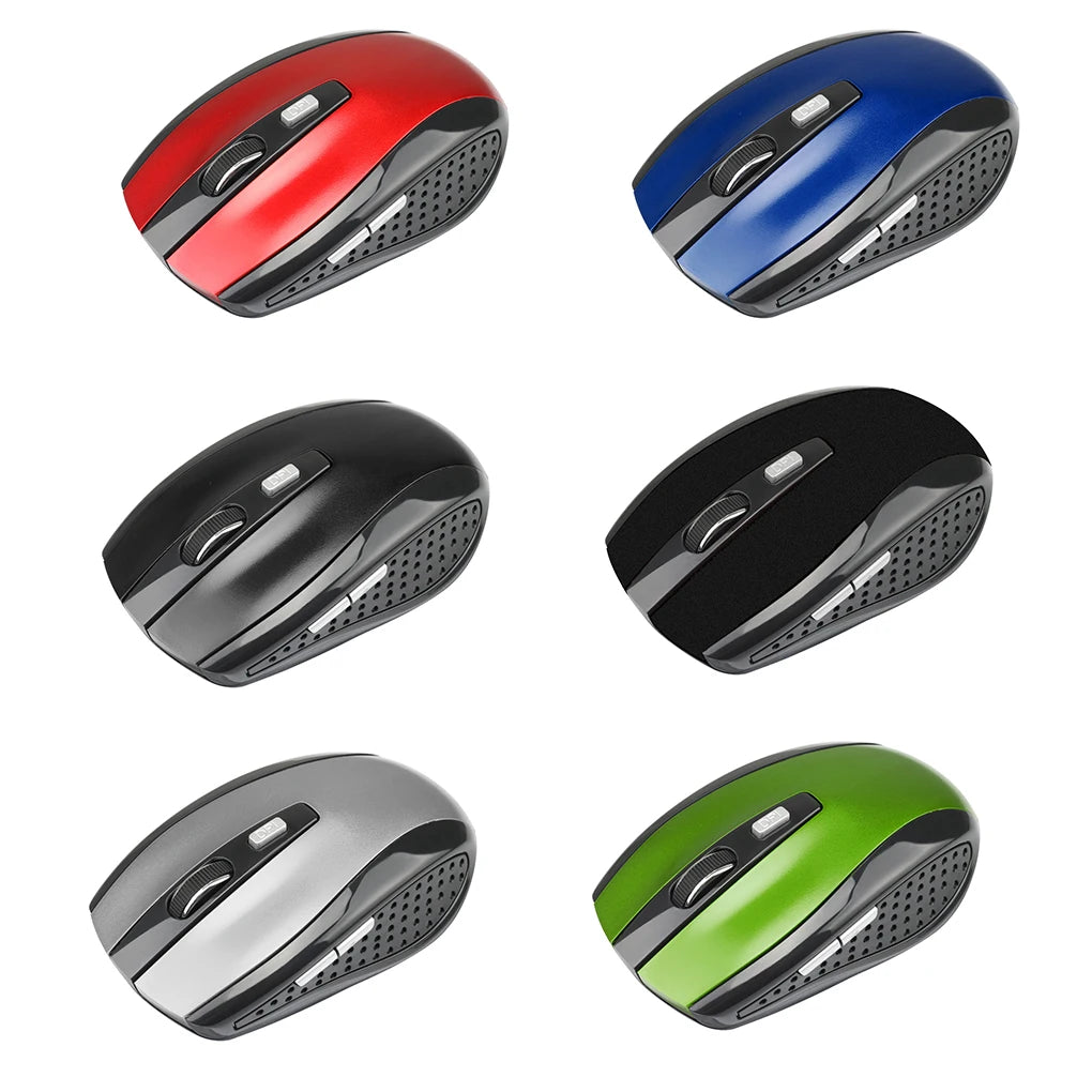 2.4G Wireless Mouse Bluetooth Mouse Ergonomic 800/1200/1600DPI 6 Mute Buttons Mouse For MacBook Tablet Laptops Computer PC