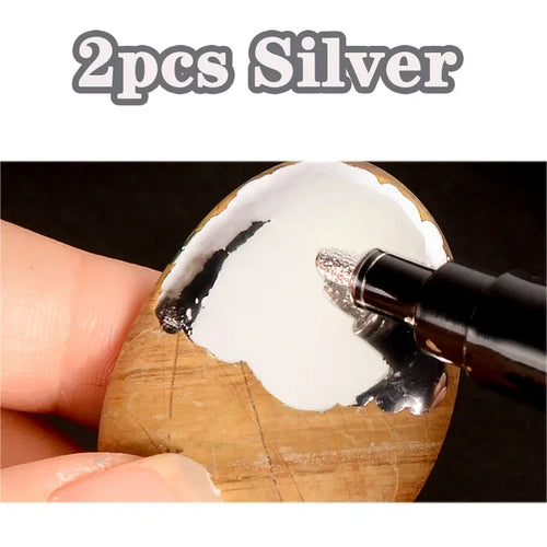 1/2pcs Mirror Marker Pen DIY Reflective Paint Pens Mirror Markers Chrome Gold SILVER Marker Signature Car Styling Art Craftwork