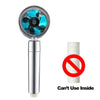 Turbo Propeller Water Saving Shower Head and Holder High Preassure Showerhead Rainfall with Fan Bathroom Accessories