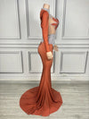 Rhinestone Floral Embroidered Mermaid Gala Gown & Trailing Evening Dress