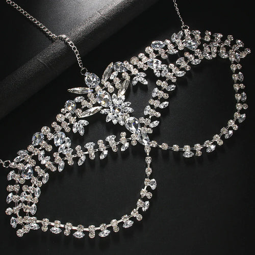 Exaggerated Rhinestone Masquerade Jewelry Face Mask