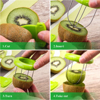 Kiwi Cutter Peeler Slicer Kitchen Detachable Creative Gadgets Stainless Steel Lemon Peeling Tools Fruits Salad Maker Accessories