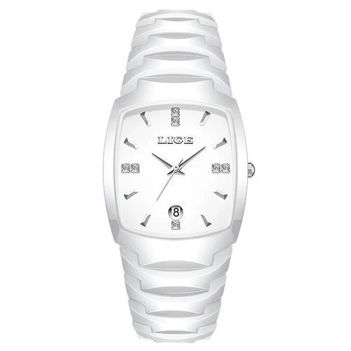 Women's Rose Gold Stainless Steel Luminous Date Slim Watch