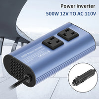 500W Double receptacle 4USB  Modified Frequency Inverter DC12V To AC 110V Ports Car Adapter Portable Inverter