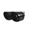 1 Pcs Universal Car Carbon Fibre Tail Throat Silencer Length Black Y-Shaped Double Out Twill Glossy Exhaust Muffler Tip