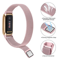 Fitbit Luxe Steel Magnetic Band - Elegant Mesh Design