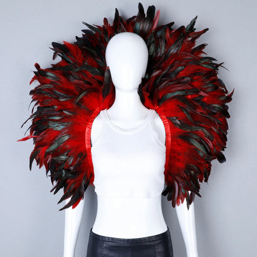 Festival Carnival Feather Shoulder Shawl