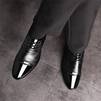 Men's Dress Shoes Business Oxfords Patent Leather Dress Shoes Classic Loafers Formal Derby Shoes For Men