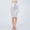 Oil Glossy High-Stretch Knee-Length Shorts Satin Shine Performance Biker Shorts