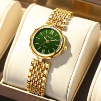 Women's Gold Alloy Bracelet Watch 28mm Roman Dial Quartz