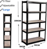 Thicken 5 Tier Garage Shelving Unit Storage Shelves Boltless Shelf Racking HeavyDuty Adjustable For Warehouse,Home,Office&Pantry