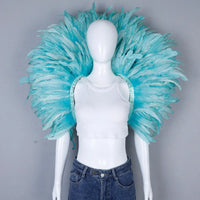 Festival Carnival Feather Shoulder Shawl