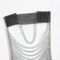 Crystal Chest Chain Body Harness Crop Top & Festival Party Jewelry