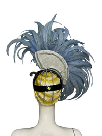 The Stardust Mirage – Exquisite Blue Feathered Samba Carnival Headdress