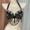 The Stardust Prism Sirena – Deluxe Beaded & Sequined Belly Dance Bra Top