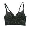 Colored Rhinestone Longline Costume Bra