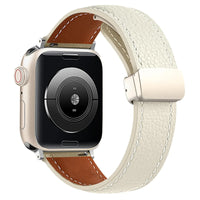 Apple Watch Leather Band - Premium Stylish Strap with Buckle