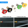 1/4" Car Pressure Washer Accessory Turbo Rotary Nozzle 360° Rotary Turbo 4000 PSI Solid Brass + ABS With 5 Nozzles