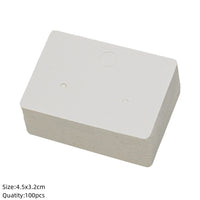 100pcs Cardboard Earring Display Card Paperboard Jewelry Label Hanging for Entrepreneurship Selling Small Businesses Packaging