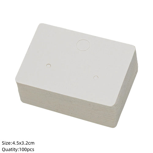 100pcs Cardboard Earring Display Card Paperboard Jewelry Label Hanging for Entrepreneurship Selling Small Businesses Packaging