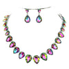 Rhinestone Drop Necklace & Earrings Set