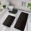 3 Pcs Bathroom Rug Set Soft Foot Mat Absorbent Memory Foam Dry Fast Non-slip Floor Kitchen Shower Room Doormat Toilet Floor Mat