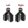 1 Pcs Universal Car Carbon Fibre Tail Throat Silencer Length Black Y-Shaped Double Out Twill Glossy Exhaust Muffler Tip