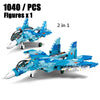 2024 Sluban WW2 Military Russia Air Weapon Mi-24 Helicopters Hind Model Building Blocks Classics Fighter Bricks Plane Toy