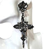 Rhinestone Cross Pendant Earring & Necklace Set