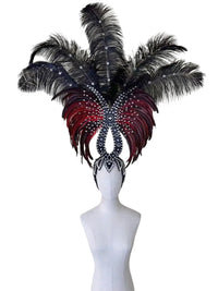 The Stardust Zenith – Premium Feathered Carnival & Samba Crown Headdress