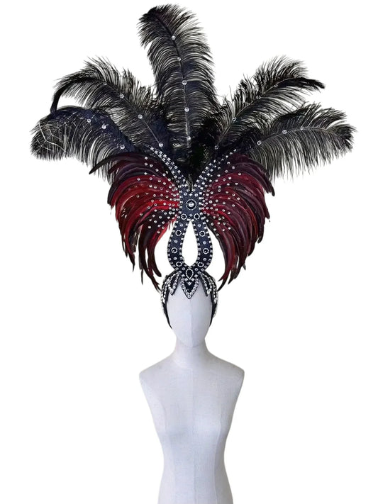 The Stardust Zenith – Premium Feathered Carnival & Samba Crown Headdress
