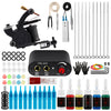 Tattoo Kit Beginner Tattoo Machine Gun with Power Supply Needles Permanent Ink Pigment Complete Tattoo Set for Tattoo Body Art