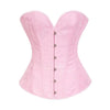 Victorian Floral Jacquard Overbust Corset Front Busk Lace-Up Bustier Top