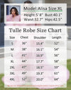 Voluminous Illusion Tulle Ruffle Long Robe Dressing Gown