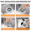 3 In 1 Kitchen Sink Drain Strainer Stainless Steel Pop Up Sink Stopper Anti Clogging Kitchen Sink Plug Fast Drainage Sink Drain