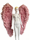 Large Feather Angel Wings Backpiece with Shoulder Straps